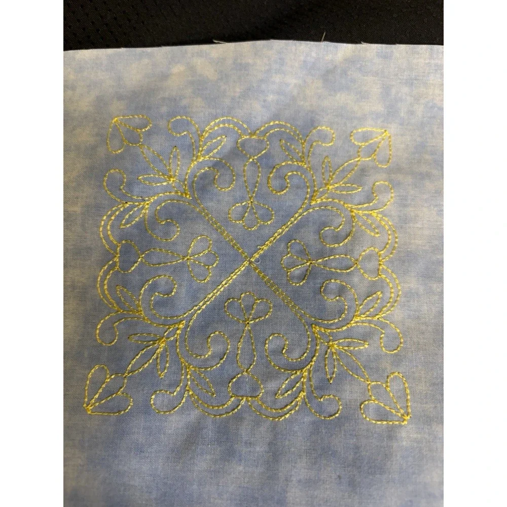 Set of 12 Vtg Quilt Blocks~ Machine Embroidered~Birds and Flowers~4-6